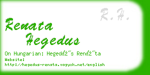 renata hegedus business card